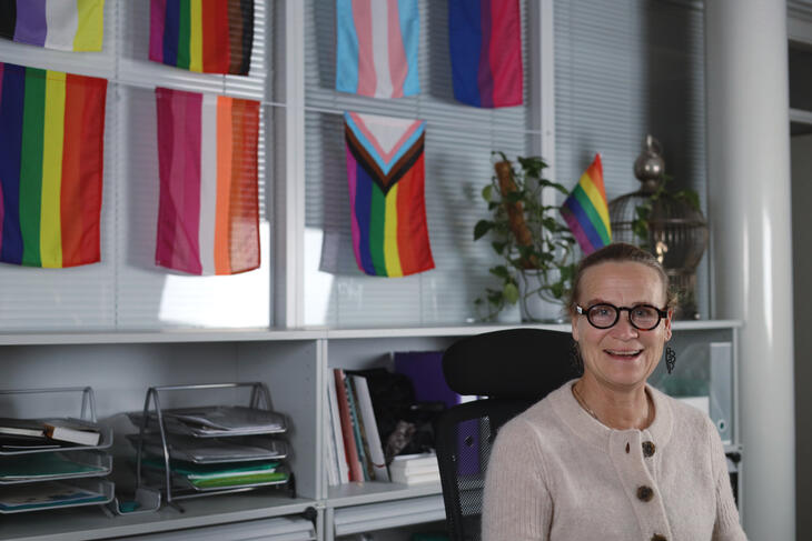 An employee greets you in reception