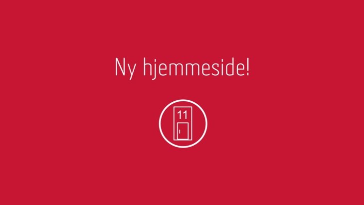 Tekst med ny hjemmeside med gammel logo