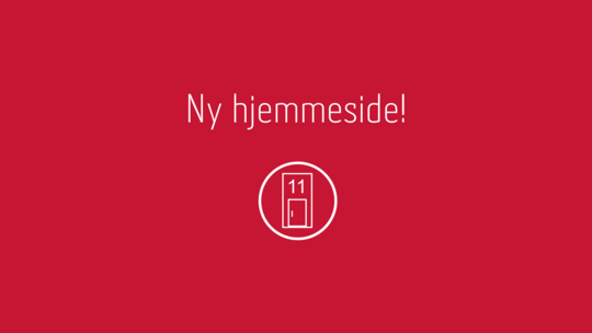 Tekst med ny hjemmeside med gammel logo