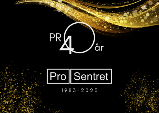 Pro Sentret 40 år jubileumsfestinvitasjon.