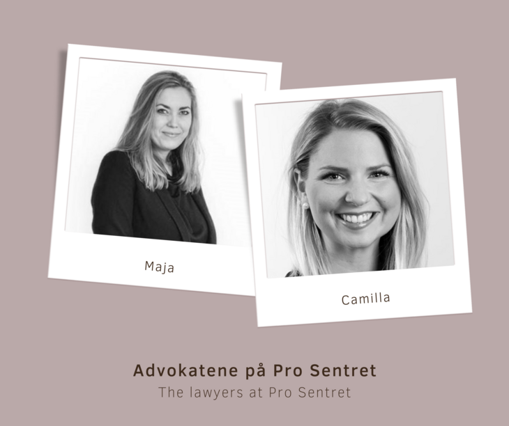 Bilde av de to advokatene på Pro Sentret, Camilla og Maja.