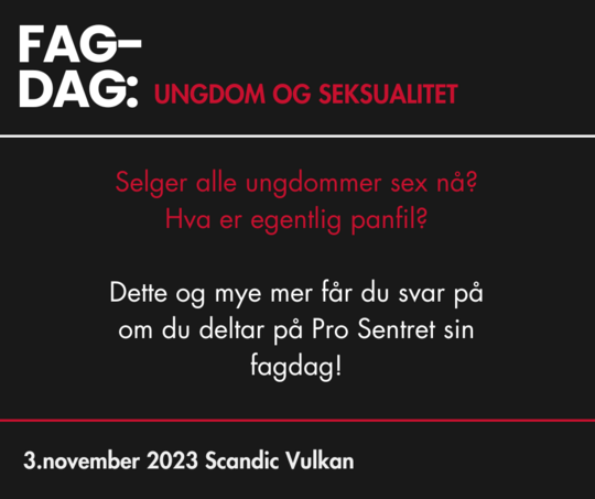 Fagdag: Ungdom og seksualitet. Selger alle ungdommer sex nå? Hva er egentlig panfil?